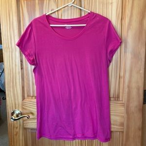 Plain pink fitted T-shirt, only worn twice